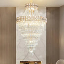 GobekUsa Duplex Villa Crystal Chandelier: Modern Luxury Staircase Lamp for Elegant Living Rooms