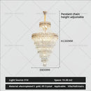 GobekUsa Duplex Villa Crystal Chandelier: Modern Luxury Staircase Lamp for Elegant Living Rooms