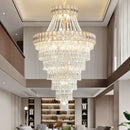 GobekUsa Duplex Villa Crystal Chandelier: Modern Luxury Staircase Lamp for Elegant Living Rooms
