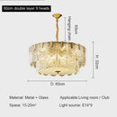 GobekUsa Elegant Crystal Chandelier for Living Room, Restaurant, and Bedroom Lighting