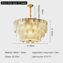 GobekUsa Elegant Crystal Chandelier for Living Room, Restaurant, and Bedroom Lighting