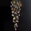 GobekUsa Elegant Crystal Chandelier for Living Room & Staircase Lighting