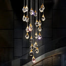 GobekUsa Elegant Crystal Chandelier for Living Room & Staircase Lighting