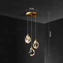 GobekUsa Elegant Crystal Chandelier for Living Room & Staircase Lighting
