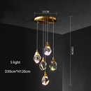GobekUsa Elegant Crystal Chandelier for Living Room & Staircase Lighting