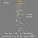 GobekUsa Elegant Crystal Chandelier for Duplex Villa, Restaurant, and Living Room