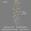 GobekUsa Elegant Crystal Chandelier for Duplex Villa, Restaurant, and Living Room