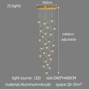 GobekUsa Elegant Crystal Chandelier for Duplex Villa, Restaurant, and Living Room