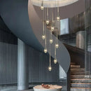 GobekUsa Elegant Crystal Chandelier for Duplex Villa, Restaurant, and Living Room