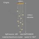 GobekUsa Elegant Crystal Chandelier for Duplex Villa, Restaurant, and Living Room