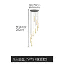 GobekUsa Elegant LED Ring Chandelier for Living Room Bedroom Kitchen Staircase Lighting