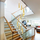 GobekUsa Elegant LED Ring Chandelier for Living Room Bedroom Kitchen Staircase Lighting