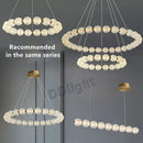 GobekUsa Elegant Pearl Necklace LED Ceiling Chandelier for Living Room and Bedroom