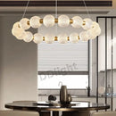 GobekUsa Elegant Pearl Necklace LED Ceiling Chandelier for Living Room and Bedroom