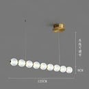GobekUsa Elegant Pearl Necklace LED Ceiling Chandelier for Living Room and Bedroom