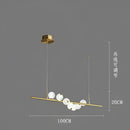 GobekUsa Elegant Pearl Necklace LED Ceiling Chandelier for Living Room and Bedroom