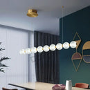 GobekUsa Elegant Pearl Necklace LED Ceiling Chandelier for Living Room and Bedroom