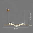 GobekUsa Elegant Pearl Necklace LED Ceiling Chandelier for Living Room and Bedroom