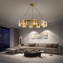 GobekUsa Elegant Smoky Glass Chandelier Ceiling Lighting for Dining Living Bedroom