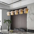 GobekUsa Elegant Smoky Glass Chandelier Ceiling Lighting for Dining Living Bedroom