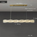 GobekUsa Glass Chandelier LED Ceiling Light Fixture Modern for Living Room Hotel Dining Hall