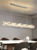GobekUsa Glass Chandelier LED Ceiling Light Fixture Modern for Living Room Hotel Dining Hall