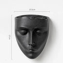 Modern gold face ceramic wall-mounted vase living room decor by Decorbites