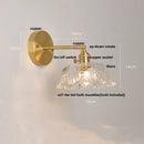 GobekUsa Clear Glass LED Wall Light with Pull Chain Switch