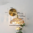 GobekUsa Clear Glass LED Wall Light with Pull Chain Switch