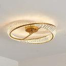GobekUsa Crystal Rings LED Ceiling Light Dimmable Gold Lustre for Home Decoration