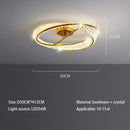 GobekUsa Crystal Rings LED Ceiling Light Dimmable Gold Lustre for Home Decoration