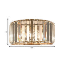 GobekUsa Gold Faceted Crystal 1-Head Wall Sconce for Modern Bedroom Lighting