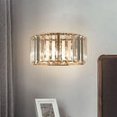 GobekUsa Gold Faceted Crystal 1-Head Wall Sconce for Modern Bedroom Lighting