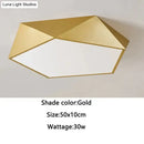 GobekUsa Modern Light Fixtures Ceiling Of Equilateral Indoor Lighting Gold Lampshade For Living Room Bedroom Lamp Ceiling Lamp Fixtures