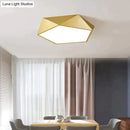 GobekUsa Modern Light Fixtures Ceiling Of Equilateral Indoor Lighting Gold Lampshade For Living Room Bedroom Lamp Ceiling Lamp Fixtures