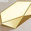GobekUsa Modern Light Fixtures Ceiling Of Equilateral Indoor Lighting Gold Lampshade For Living Room Bedroom Lamp Ceiling Lamp Fixtures