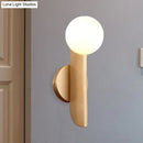 GobekUsa Modern Gold Finish Corner Wall Sconce with Ball Milky Glass Shade - 1 Light