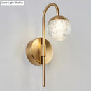 GobekUsa Modern Crystal Spherical Wall Sconce with Gold Finish for Great Room Lighting