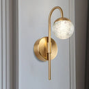 GobekUsa Modern Crystal Spherical Wall Sconce with Gold Finish for Great Room Lighting