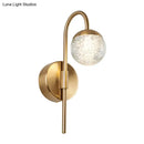 GobekUsa Modern Crystal Spherical Wall Sconce with Gold Finish for Great Room Lighting