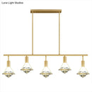GobekUsa Crystal Diamond Island Pendant Light with LED and Modern Gold Finish