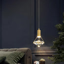 GobekUsa Crystal Diamond Island Pendant Light with LED and Modern Gold Finish