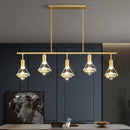 GobekUsa Crystal Diamond Island Pendant Light with LED and Modern Gold Finish