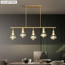 GobekUsa Crystal Diamond Island Pendant Light with LED and Modern Gold Finish