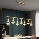 GobekUsa Crystal Diamond Island Pendant Light with LED and Modern Gold Finish