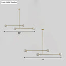 GobekUsa Minimalist Gold Finish Pendant Light with Opal Glass Shade – 4-Bulb Metallic Island Lamp
