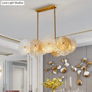 GobekUsa Modern Gold Finish Pendant Light with Prismatic Glass Shade - 8 Bulbs, Ideal for Dining Room or Kitchen Island