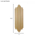 GobekUsa Modern Gold Finish Slim Tube Sconce Lighting with 4 Bulbs – Metallic Wall Lamp Fixture