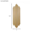 GobekUsa Modern Gold Finish Slim Tube Sconce Lighting with 4 Bulbs – Metallic Wall Lamp Fixture