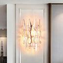 GobekUsa Teardrop Wall Light Sconce - Gold Finish Crystal Wall Lamp with Half-Circle Design